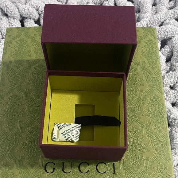 Gucci Burgundy Gift Box with Gold Logo